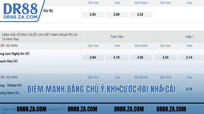 Điểm mạnh đáng chú ý khi cược tại nhà cái